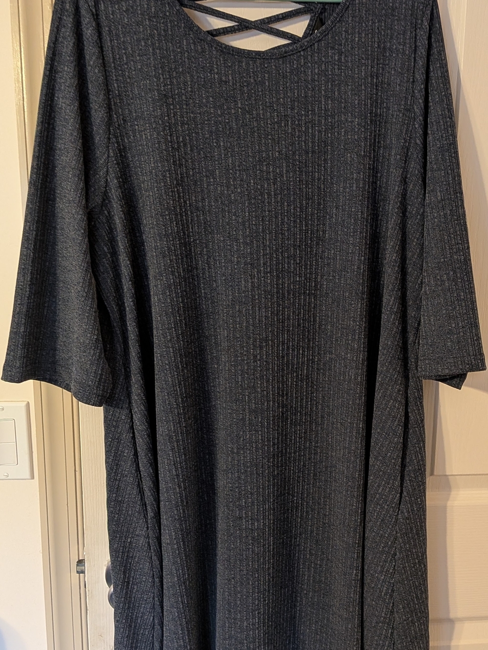 BloomChic Women's Charcoal Dress with Lattice Back